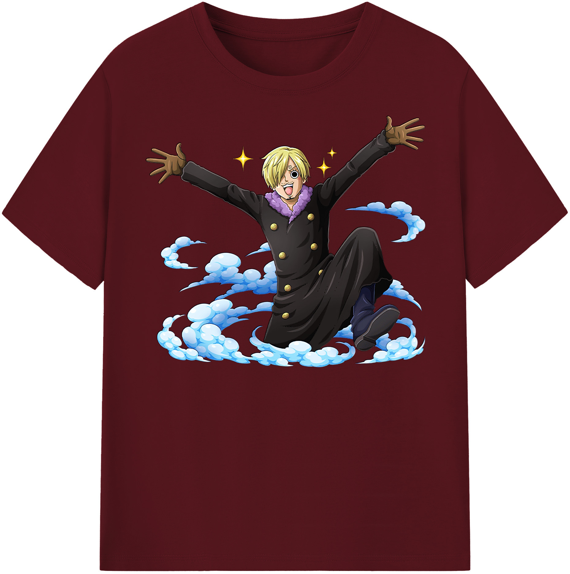 ワンピース サンジ ONE PIECE Sanji 綿100％半袖Tシャツ（フロントプリント）